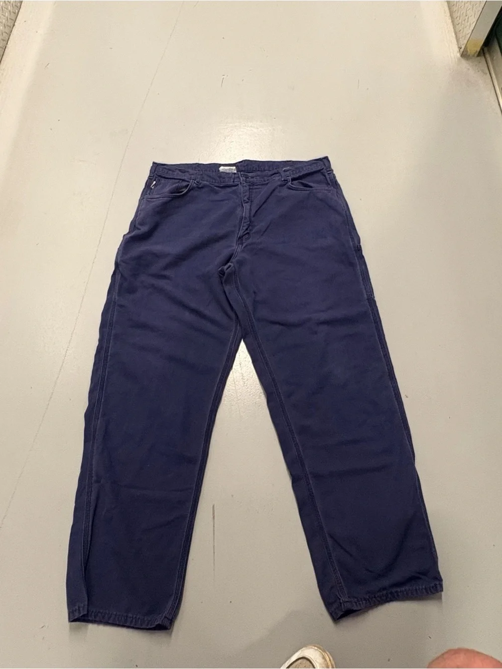 Carhartt FRB160 Flame Resistant Work Pants 42x34 Navy Blue